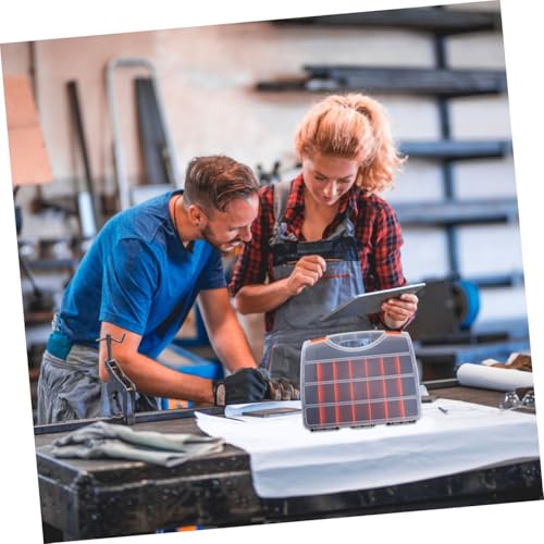 Boîte à composants transparente avec compartiments modulaires pour l'atelier - 4