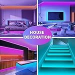 KSIPZE 100ft Led Strip Lights RGB Music Sync Color Changing Led Lights with Smart App Control Remote Led Lights for Bedroom Room Lighting Flexible Home Décor - Image 2