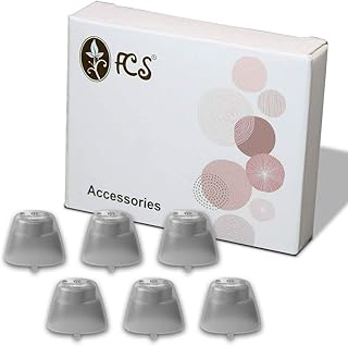 FCS Pack of 6 (Medium Vented) Click Sleeve for Signia Silk X CIC Hearing Aids (7X, 5X, 3X, 2X & 1X)
