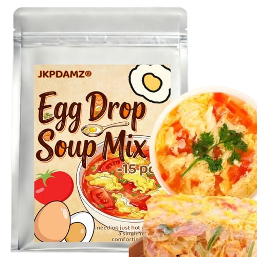 Egg Drop Soup Mix, Instant Freeze-Dried Vegetable Soup, 15 Packets