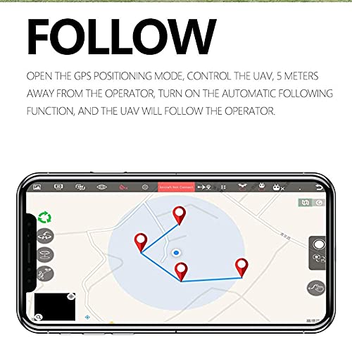 YYAI-HHJU GPS-Drohne, GPS 5G WiFi-Übertragung FPV-GPS-Drohne, Mit 4K Hd-Kamera, Mit GPS-Rückkehr Nach Hause, Follow Me… – Bild 8