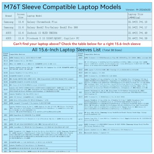 Image of Smatree M76T Hard Protective 15.6 inch Laptop Sleeve Case for Samsung /ASUS | Compatible for Samsung Galaxy Book2 Pro 360 /Book2 Pro, Galaxy Chromebook Plus, ASUS Vivobook S15, Zenbook 15 OLED (X8270T)