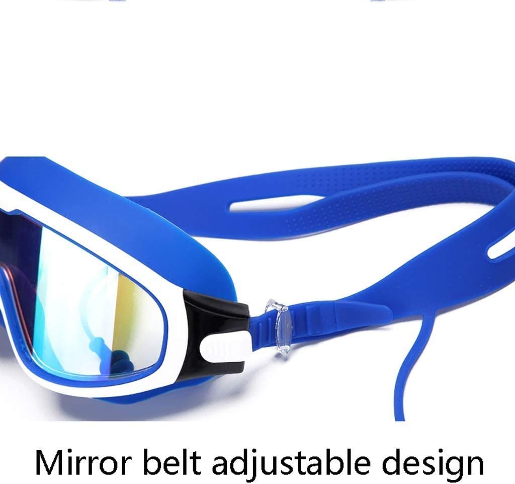 Kinder-Schwimmbrille, Weitsicht-Schwimmbrille für Kinder und frühe Teenager, Weitsicht, Antibeschlag, wasserdicht, UV-Schutz (Blau)