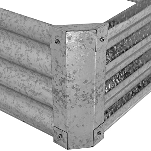 Sunnydaze Raised Metal Garden Bed Kit, Galvanized Steel 48-Inch Rectangle Planter For Plants And Vegetables, 12 Inches Deep #TOP5