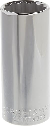 CRAFTSMAN Enchufe profundo, SAE, accionamiento de 1/2 pulgada, 1 pulgada, 12 puntas (CMMT47531)
