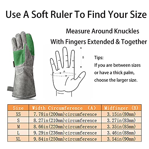 Coreground Leather Safety Welding Gloves For Mig Tig Heat Resistant For Wood Stoves Outdoor Cooking And Animal Handling For Mens Womens (Long Grey,L) #TOP6