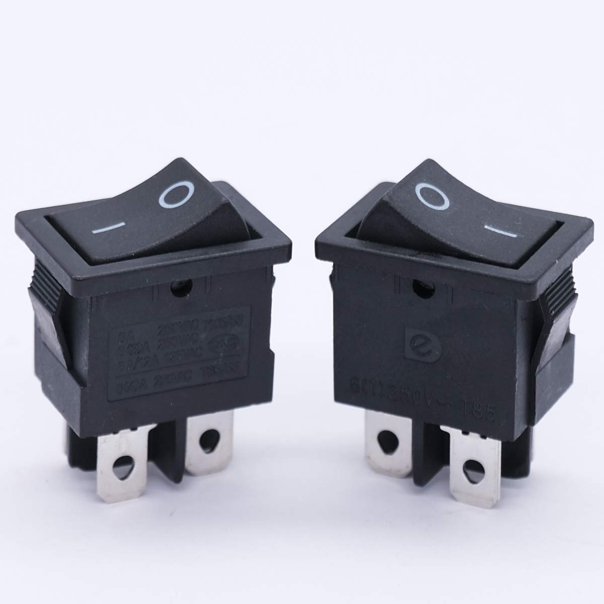 Snapklik.com : Mxuteuk 5pcs Snap-in DPST Rocker Switch Toggle Power ON ...