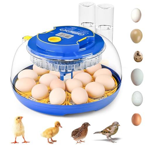 18-36 Eggs Incubators for Hatching Eggs with Automatic Egg Turning and Humidity Control, for Chicken, Duck, Quail, Goose, Parrot Eggs - 360° View for Farm, Classroom, Home Use