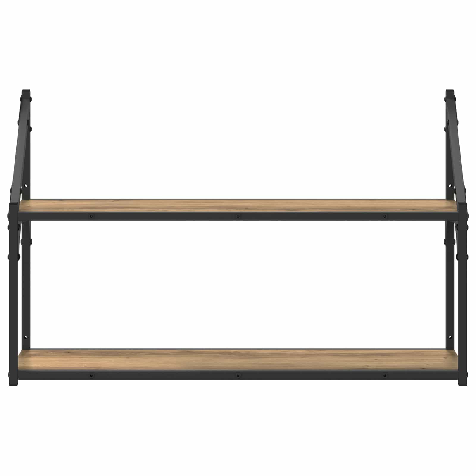 Mensola da parete montaggio a parete rovere artigianale 80x21x51 cm