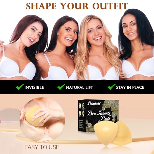 Nimiah Double-Sided Sticky Bra Inserts - Push up Breast Pads Self-Adhesive on Both Sides for Bikini Dress4