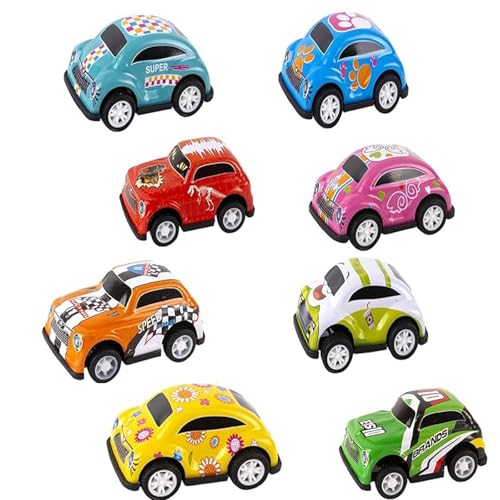 PVFZXS 10 St&uuml;ck Aufziehauto, Spielzeugautos ab 2 Jahre, Spielzeugautos, Aautos ab 2 Jahre, Kleine Autos, Ostergeschenke Kinder Pull Back Rennfahrzeuge f&uuml;r 2 3 5 Jahre alte Jungen Party Taschen F&uuml;ller