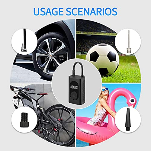 Inflador de pneu sem fio, mini compressor de ar, compressor de ar elétrico portátil para carro com m