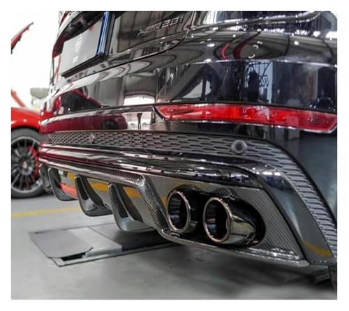 Spoiler labio de maletero y difusor Audi Q8 SQ8 de 2018 a 2024 en carbono 6