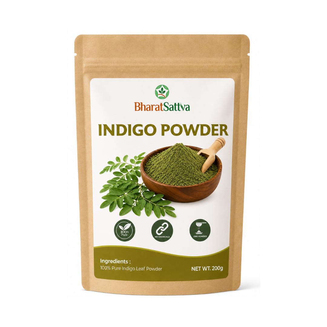 Indigo Powder 200g | 100% Pure Indigo Leaf Powder for Hair Care | Natural Herbal Hair Color | Finely Ground-picture-56