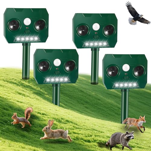 2025 Solar Ultrasonic Animal Repellent 4-Pack