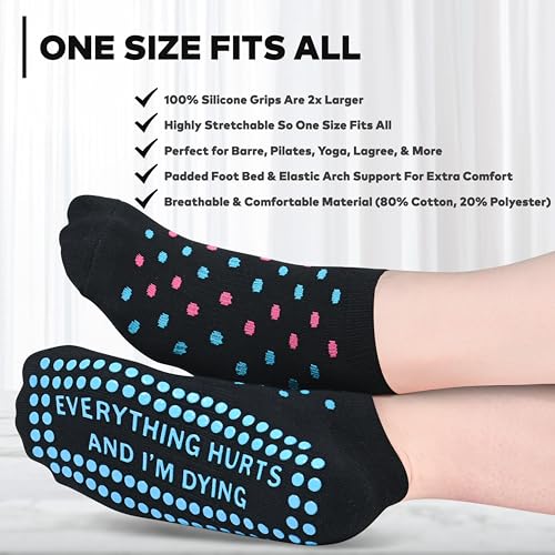 Image of Life By Lexie Sticky Grip Socks for Barre, Pilates, Lagree, Yoga, Dance Non Slip Women's Socks