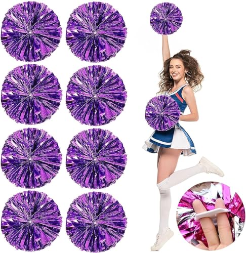Pompons métalliques pour compétitions sportives et animations de cheerleading en lot de 20