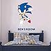 WARMBERL Adesivo Murale Sonic The Hedgehog - Decalcomania In Vinile Personalizzata Con Nome Sonic (40 * 60CM Di Larghezza)