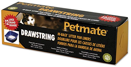 Petmate Drawstring Hi-Back Litter Box Liners Large