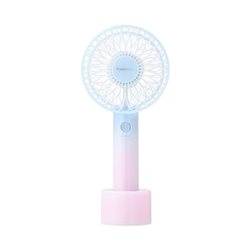 Francfranc Fran Fre Handy Fan, Gradient Blue, Portable Fan, Handheld Fan, Tabletop Fan, Gift, Gift