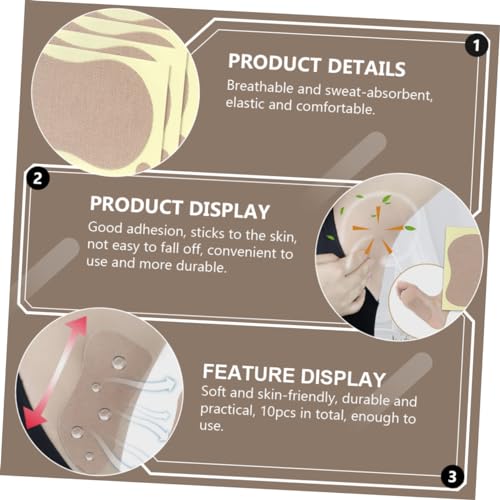 Didiseaon 1 Conjunto De 10 Peças De Adesivos Antitranspirantes Para Axilas Adesivos Antitranspiração