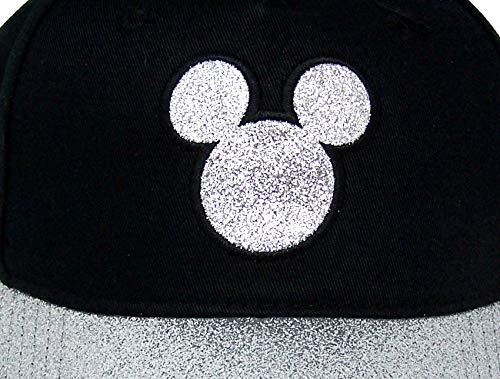 Gorra Mickey Mouse Disney plateada con purpurina ajustable infantil 3