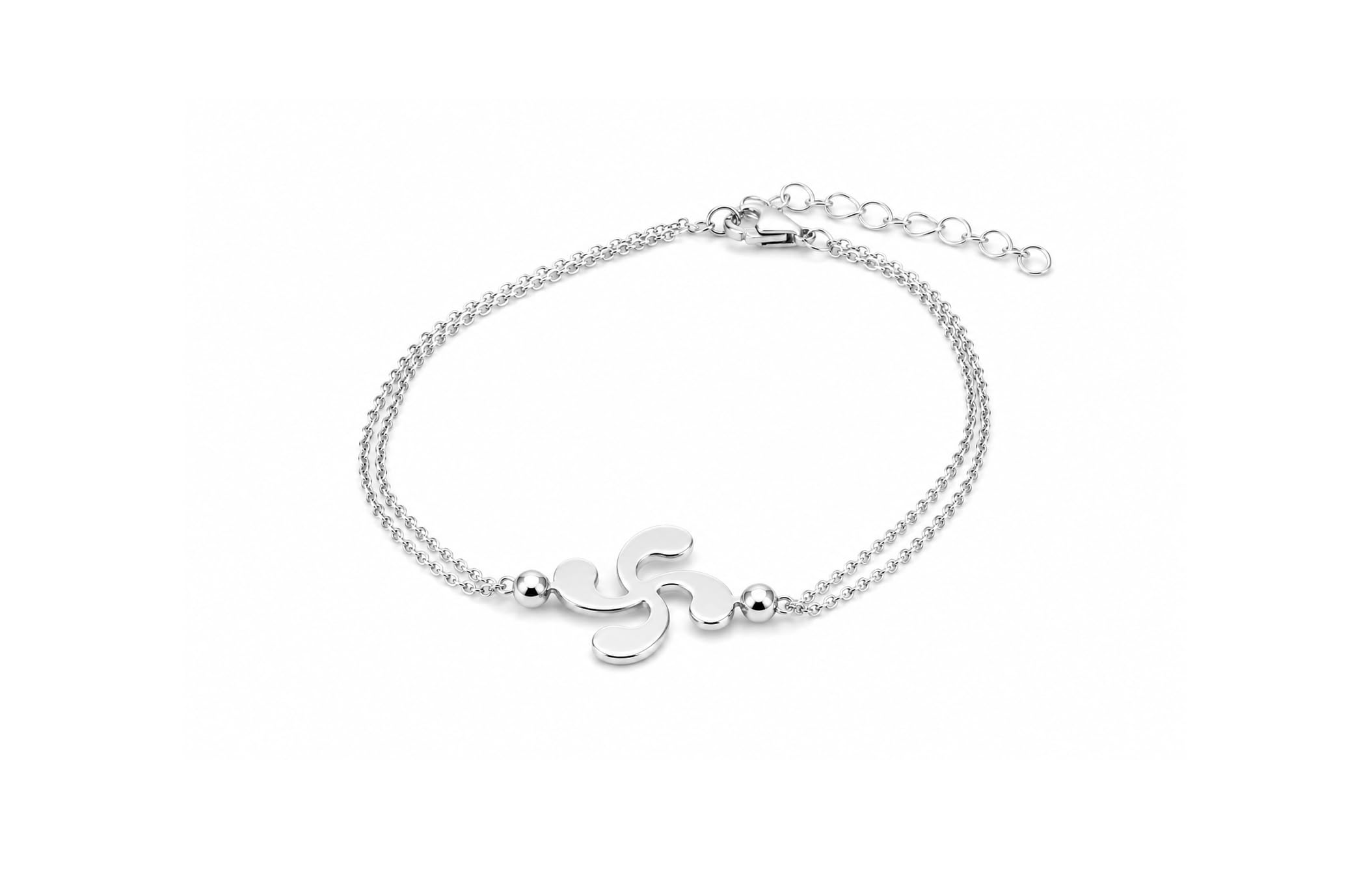Pulsera Lauburu Cruz Vasca Plata de Ley 925