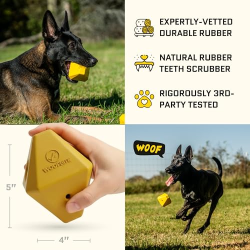 WoofBite Virtually Indestructible Diamond Dog Toy - Tough Chew Toy for Medium/Large - image 4