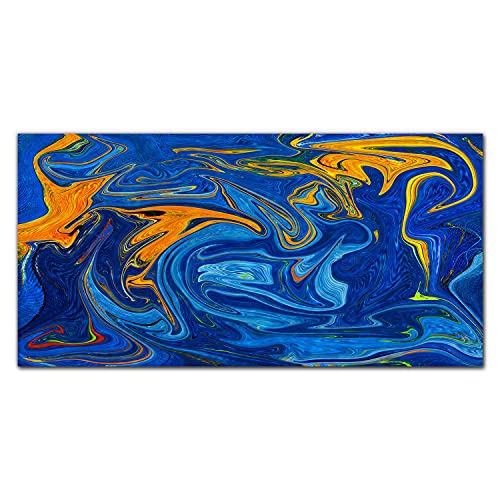 Image sur verre d'art et tableau en verre 100x50cm Liquide Bleu pour décoration intérieure