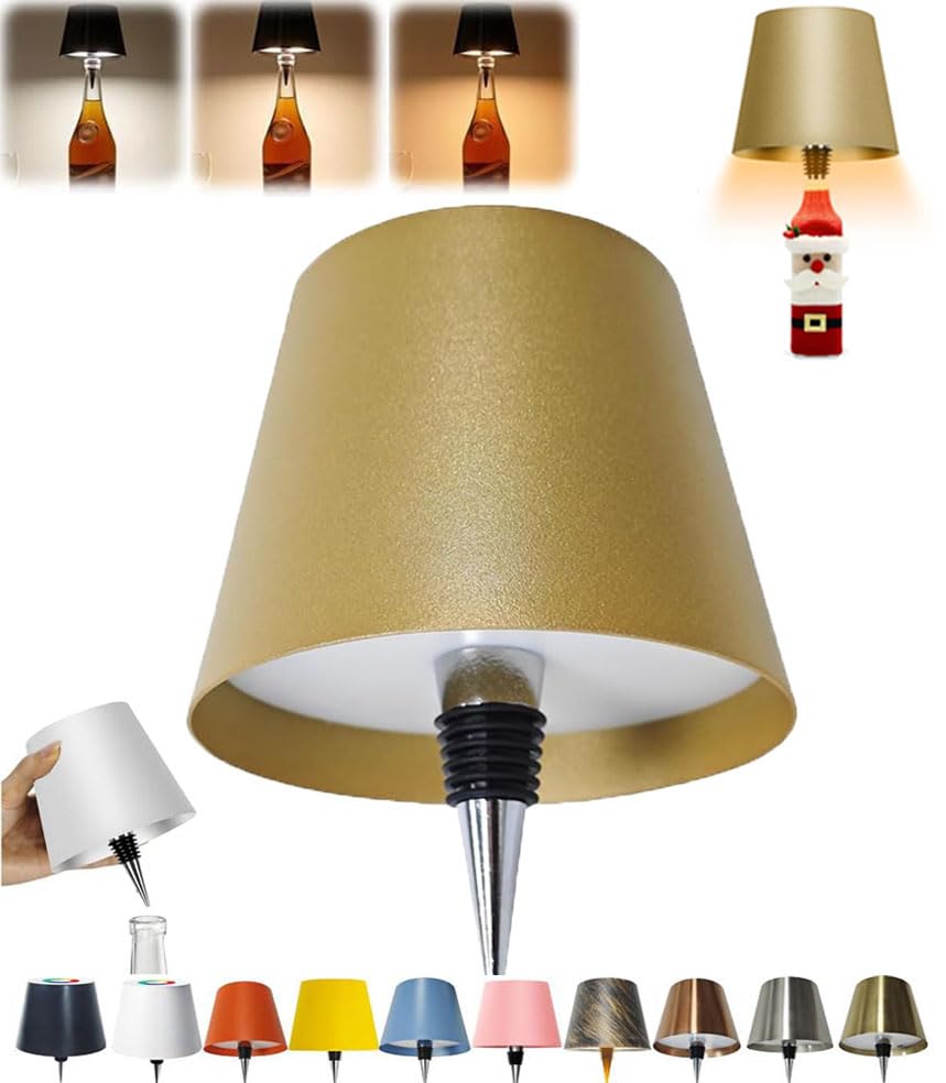 oddmmo Wireless Wine Bottle Light with Touch Control - Rechargeable LED Desk Lamp for Christmas, Restaurant & Bar — image 1