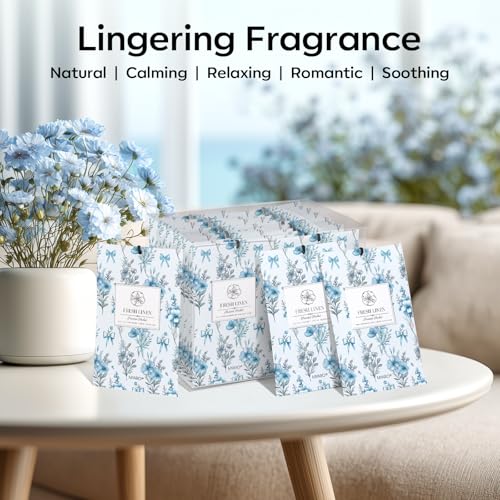Image of MYARO 20 Packs Fresh Linen Sachets for Drawer and Closet, Long-Lasting Sachets Bags Air Freshener Fresh Scents, Potpourri Bags Home Fragrance for Lover