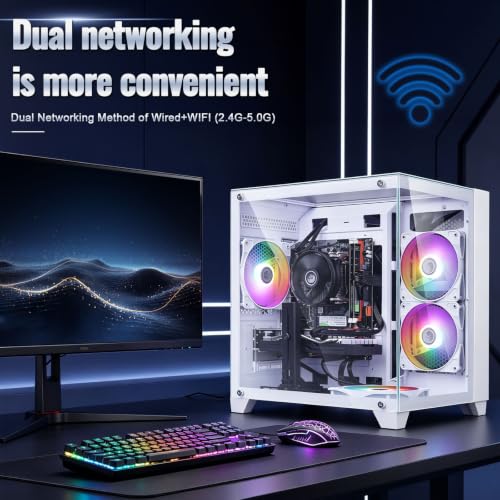 Image of Prebuilt Gaming PC Desktop,AMD Ryzen R5 Business Office Tower Computers PC