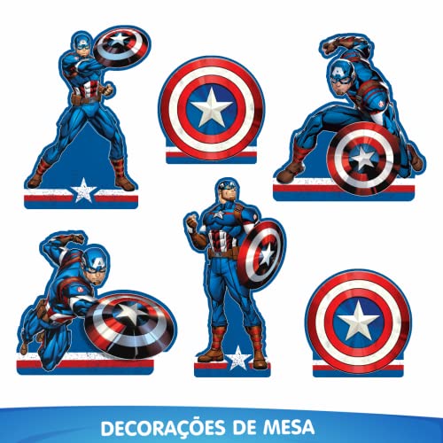 Kit Festa Fácil Capitão América Decoração Aniversário