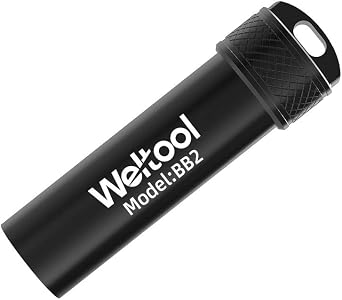 Weltool BB2 Battery Storage Tube, 2 CR123A Batteries can be Installed,Dual Power,Prevent Battery Shaking, Aluminium Alloy, with Rope Hole be Easy to Carry About,for Fenix TK PD Flashlight