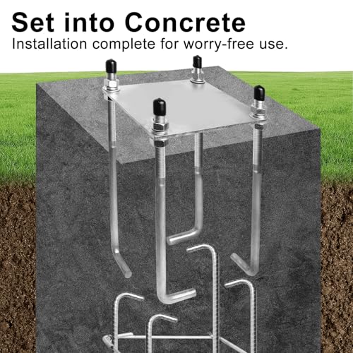 Basketball Hoop Anchor Kit, JUKFITA 7 Inch Ground Anchor for Hoop Reinforcement & Easy Installation