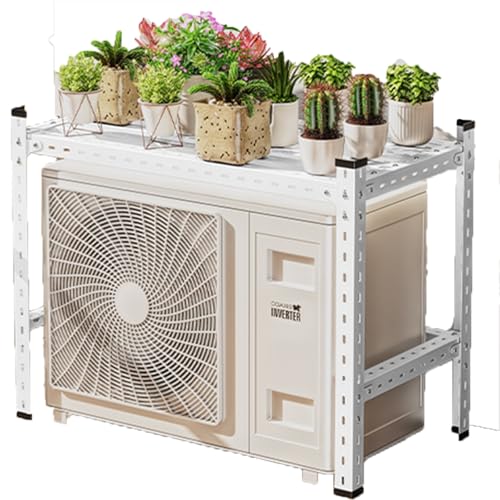 Sichtschutz Verkleidung Klimaanlage Außengerät, Ästhetisch Ansprechende Klimaanlage Abdeckung aus Eisen, Verstellbar, für Terrasse, Rasen und...