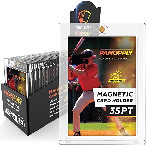 Panopply 35pt Magnetic Card Holder [25UN] Sports Card Holder | Baseball Card Holder Card Display Case | One Touch Card Holder Baseball Card Protectors Baseball Card Display Case Trading Card Case