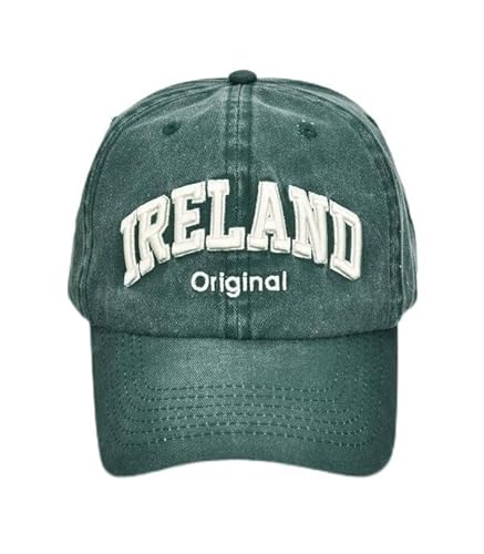 Robin Ruth Berretto da baseball verde sbiadito con testo bianco Irlanda, con cinturino regolabile, Verde sbiadito, taglia unica