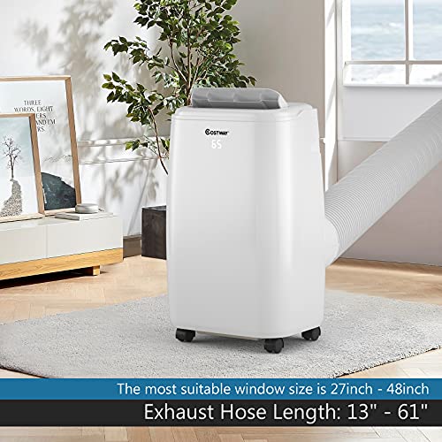 Costway 1,2000 Btu Portable Air Conditioner, Cooling For Space Up To 450 Sq. Ft With 3 Modes, Multifunctional Air Cooler With Remote Control And Washable Filter, 3 Fan Speeds & Sleep Mode, Suitable For Bedroom Kitchen #TOP4