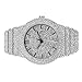 Men's Fully Iced Diamond Watch, 46mm Case - Silver Dial