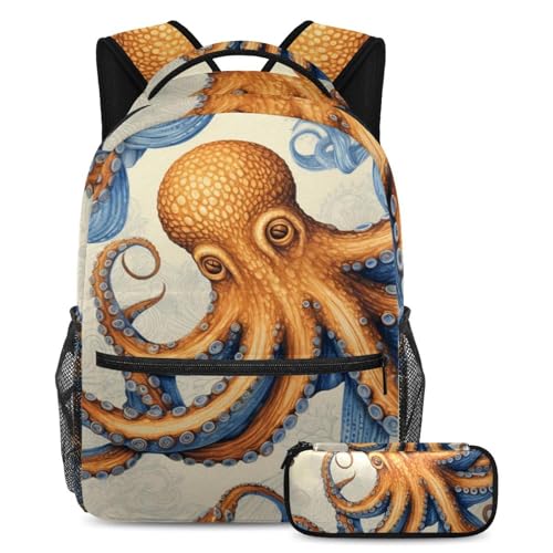 Sac de voyage vintage pieuvre pop art grand modèle pour exprimer son style au lycée