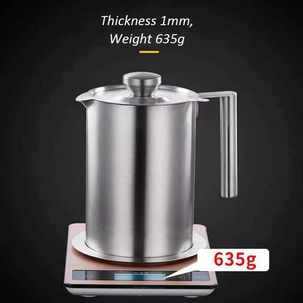 Vaso Filtro Olio In Acciaio Inox Con Filtro A Maglia - Per Conservare Olio Da Cucina