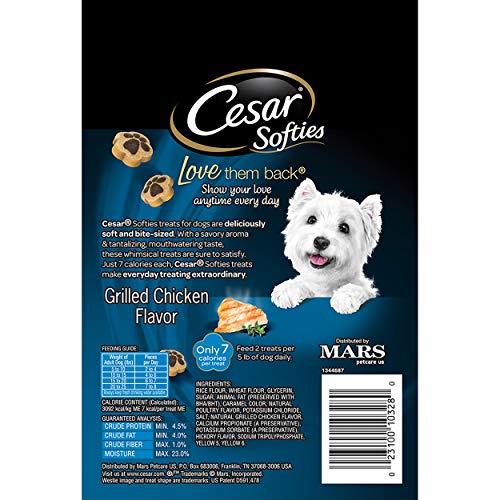 CESAR SOFTIES Chewy Small Dog Treats Grilled Chicken Flavor, 6.7 Ounce (Pack of 8) - Image 4