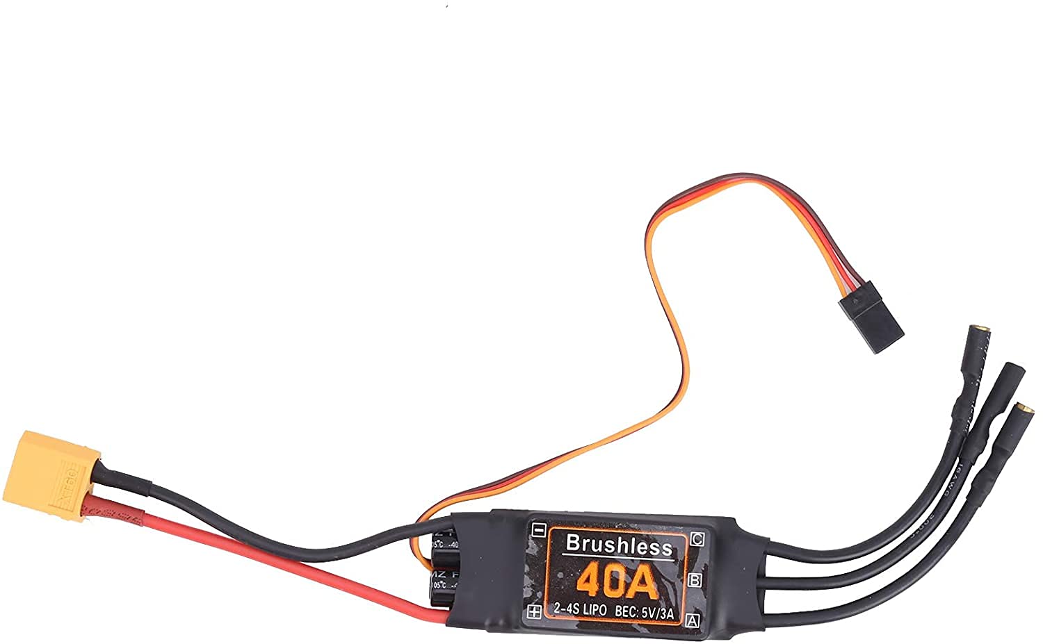 Eddwiin 40A Brushless ESC S-peed Controller 5V/3A BEC Output for RC Drone Airplanes Accessory