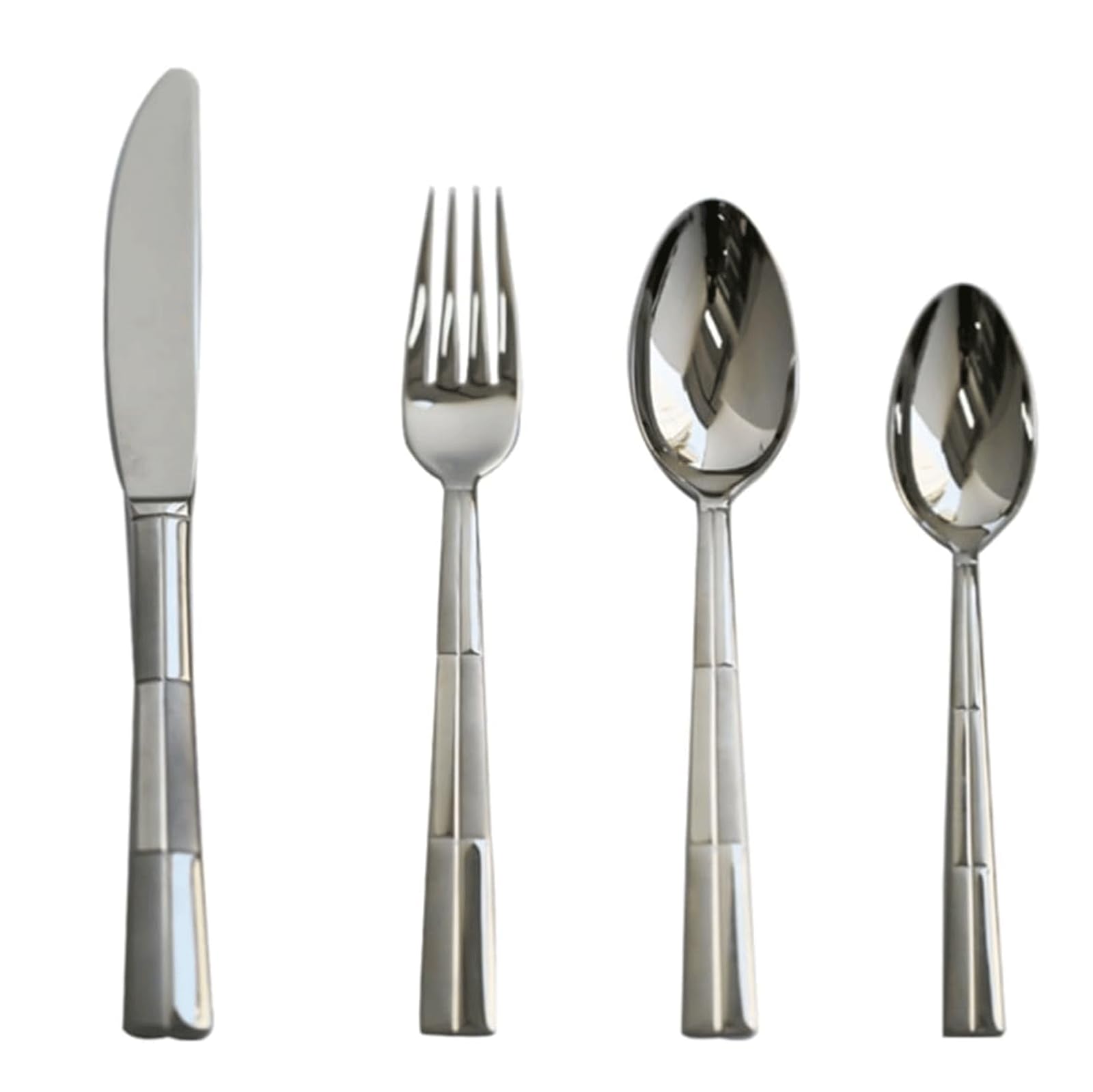 Ensemble d'argenterie 3/4 pièces, Ensemble de Couverts polis Miroir, Couteau, Fourchette, cuillère, Service de Table en Acier Inoxydable, fourchettes à dîner réutilisables