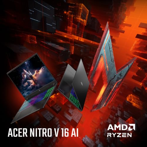 Image of Acer Nitro V Gaming Laptop - AMD Ryzen 9 270, NVIDIA RTX 5070, 16 inch 180Hz | WUXGA IPS (1920 x 1200) | 16GB DDR5 | 512GB Gen 4 SSD | Wi-Fi 6E | 4-Zone RGB Backlit Keyboard | ANV16-A31-R8XV