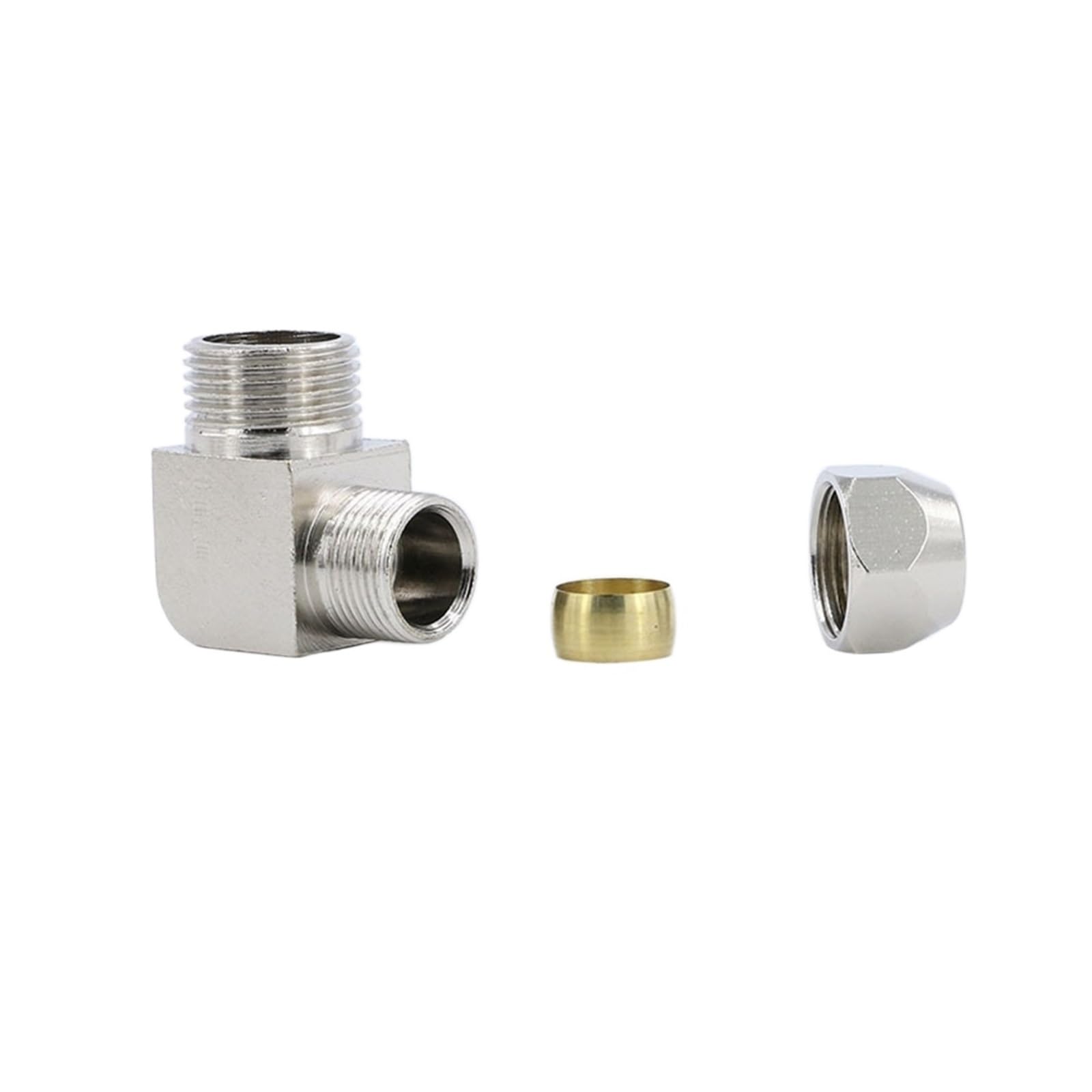 FHVQRCUNS 1pcs Tube Elbow Right Angle 6mm-1/8 6mm-1/4 Copper Pipe Joint (Color : Tube Elbow 4mm, Size : 3/8 Inch) Fittings