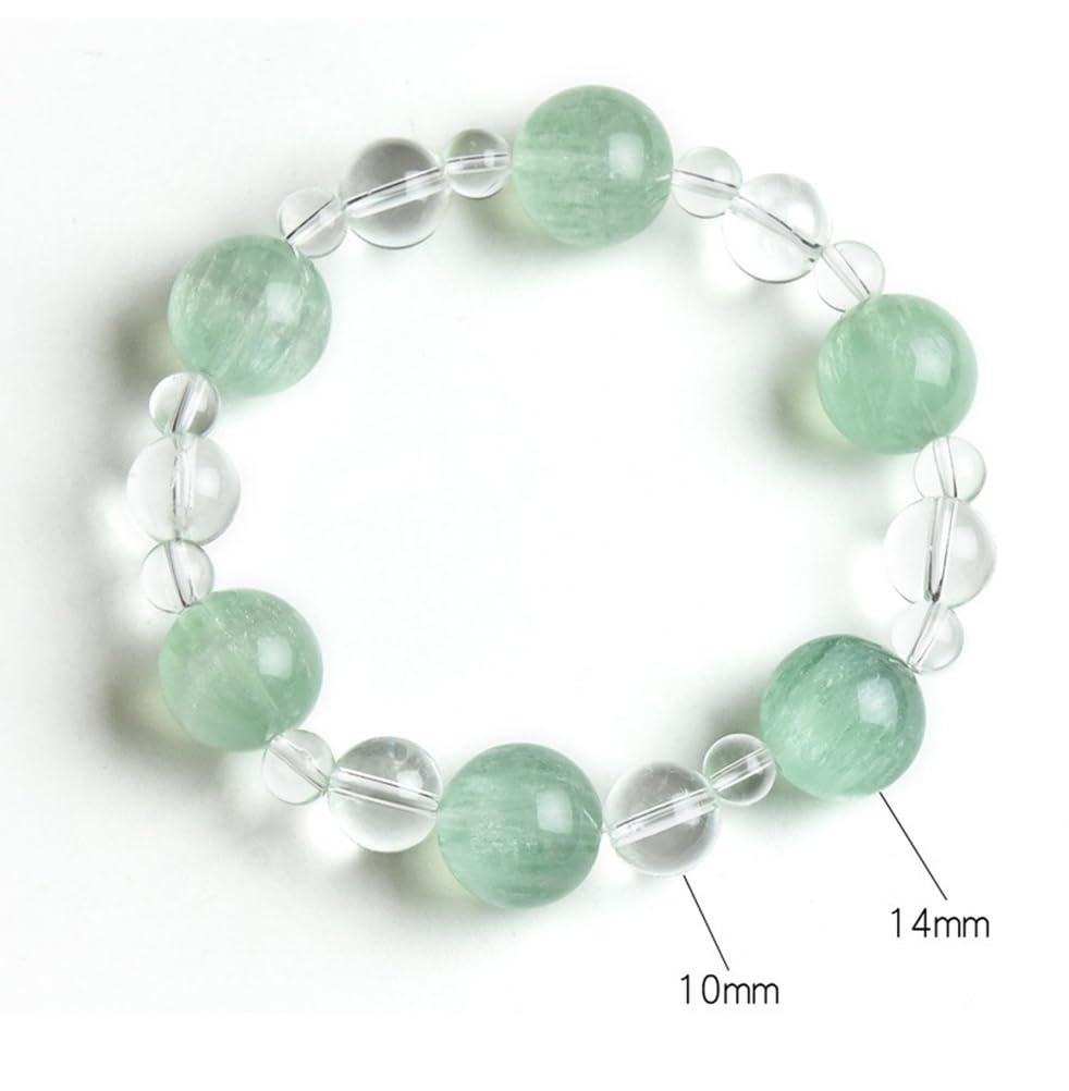 Pulseras de cuentas redondas de cristal natural para meditación y yoga