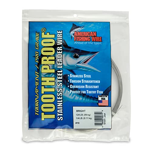Image of American Fishing Wire Tooth Proof Stainless Steel Single Strand Leader Wire