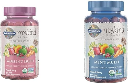 Garden of Life Organics - Vitaminas gomosas para mujer, sabor baya, certificadas, orgánicas, sin OMG, veganas y orgánicas, vitaminas gomosas para
